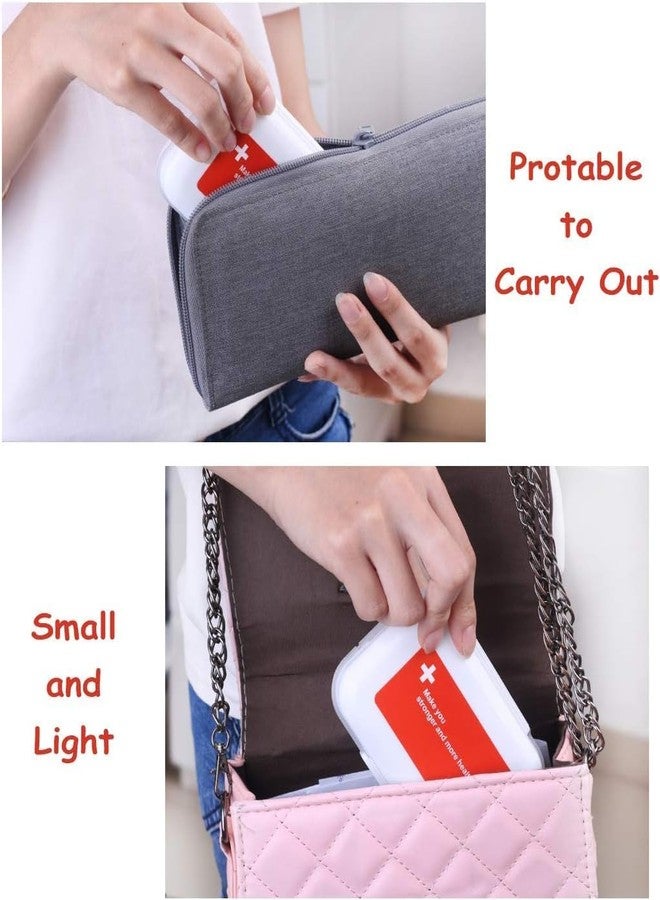 PRAMANTA Portable Medicine Organizer Box Tablets Container Case Travel Pill Box 8 Compartment Medicine Storage Pill Box Mini Pill Holder Splitters Organizers (1Pcs) - Image 5